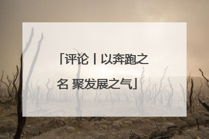 评论丨以奔跑之名 聚发展之气