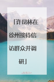 许昆林在徐州接待信访群众并调研