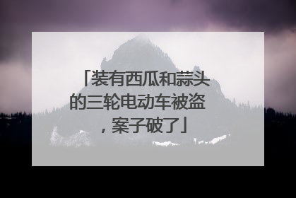 装有西瓜和蒜头的三轮电动车被盗，案子破了