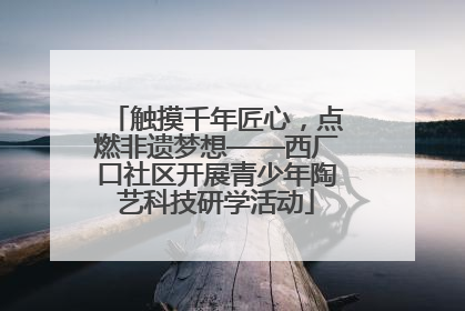 触摸千年匠心，点燃非遗梦想——西厂口社区开展青少年陶艺科技研学活动
