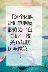 这个团队让锂电池隔膜降为“白菜价” 攻关15年跃居全球第一