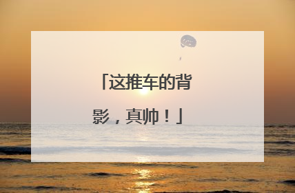 这推车的背影，真帅！