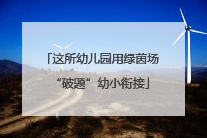 这所幼儿园用绿茵场“破题”幼小衔接