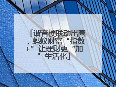谐音梗联动出圈，蚂蚁财富“指数+”让理财更“加”生活化