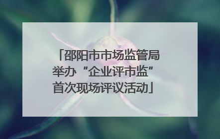 邵阳市市场监管局举办“企业评市监”首次现场评议活动