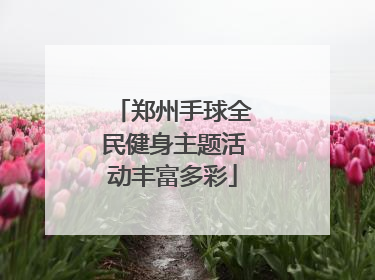 郑州手球全民健身主题活动丰富多彩