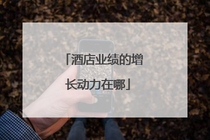 酒店业绩的增长动力在哪