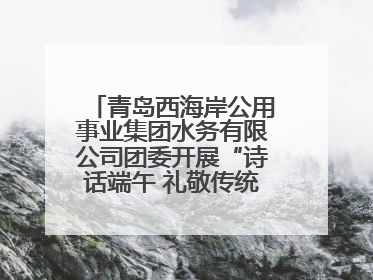 青岛西海岸公用事业集团水务有限公司团委开展“诗话端午 礼敬传统”主题活动