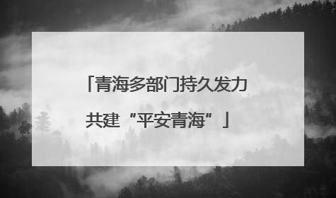 青海多部门持久发力共建“平安青海”