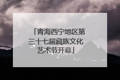 青海西宁地区第三十七届藏族文化艺术节开幕