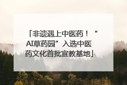 非遗遇上中医药！“AI草药园”入选中医药文化首批宣教基地