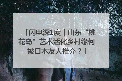 闪电深1度｜山东“桃花岛”艺术活化乡村缘何被日本友人推介？
