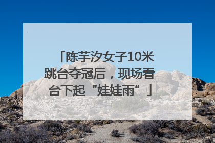 陈芋汐女子10米跳台夺冠后，现场看台下起“娃娃雨”