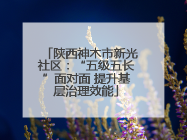 陕西神木市新光社区：“五级五长”面对面 提升基层治理效能