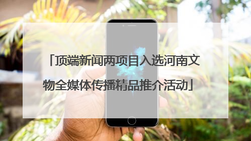 顶端新闻两项目入选河南文物全媒体传播精品推介活动