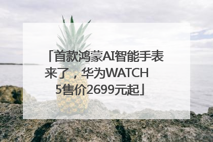 首款鸿蒙AI智能手表来了，华为WATCH 5售价2699元起