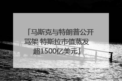 马斯克与特朗普公开骂架 特斯拉市值蒸发超1500亿美元