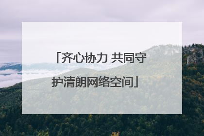 齐心协力 共同守护清朗网络空间