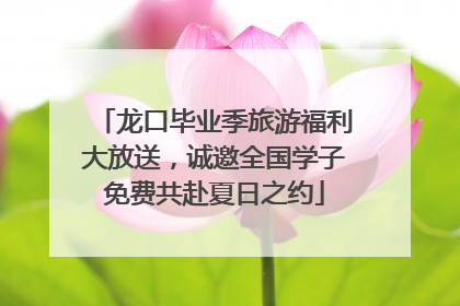 龙口毕业季旅游福利大放送，诚邀全国学子免费共赴夏日之约