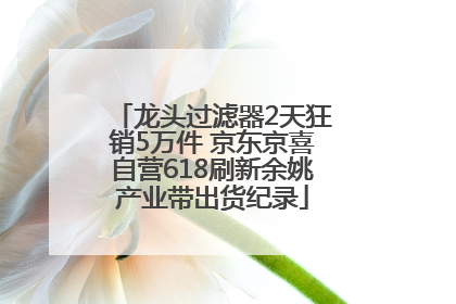 龙头过滤器2天狂销5万件 京东京喜自营618刷新余姚产业带出货纪录