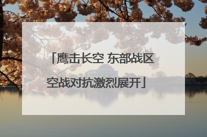 鹰击长空 东部战区空战对抗激烈展开
