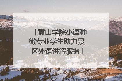 黄山学院小语种微专业学生助力景区外语讲解服务