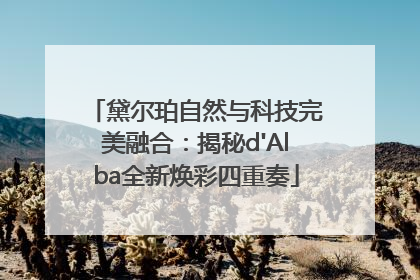 黛尔珀自然与科技完美融合：揭秘d'Alba全新焕彩四重奏