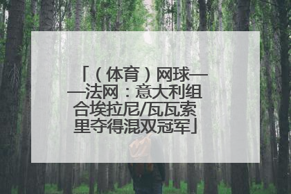 （体育）网球——法网：意大利组合埃拉尼/瓦瓦索里夺得混双冠军