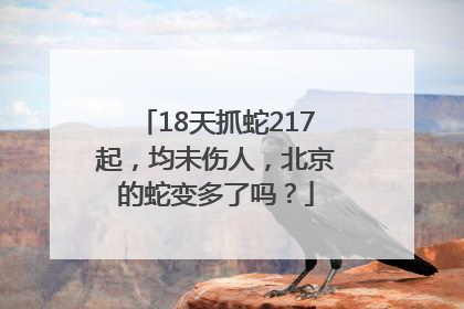 18天抓蛇217起，均未伤人，北京的蛇变多了吗？