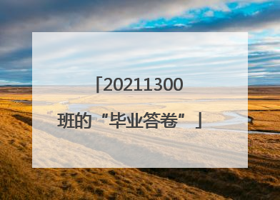 20211300班的“毕业答卷”