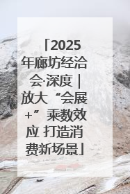 2025年廊坊经洽会·深度｜放大“会展+”乘数效应 打造消费新场景