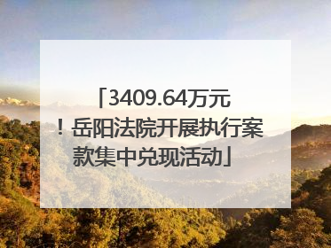 3409.64万元！岳阳法院开展执行案款集中兑现活动