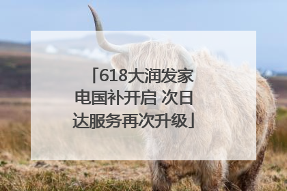 618大润发家电国补开启 次日达服务再次升级