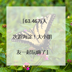 63.46万人次游海淀！大小朋友一起玩嗨了