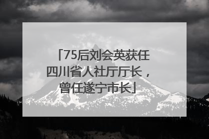 75后刘会英获任四川省人社厅厅长，曾任遂宁市长
