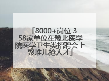 8000+岗位 358家单位在豫北医学院医学卫生类招聘会上聚堆儿抢人才