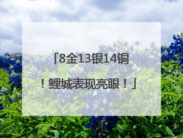 8金13银14铜！鲤城表现亮眼！