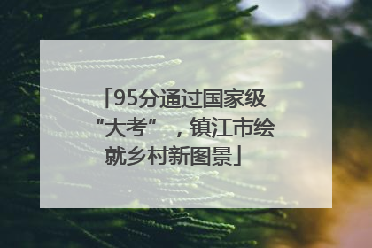 95分通过国家级“大考”，镇江市绘就乡村新图景