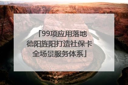 99项应用落地 德阳旌阳打造社保卡全场景服务体系