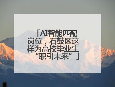AI智能匹配岗位，石鼓区这样为高校毕业生“职引未来”