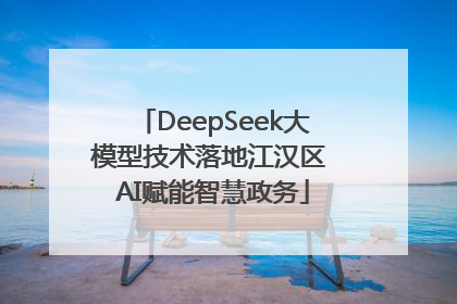 DeepSeek大模型技术落地江汉区 AI赋能智慧政务